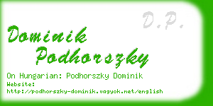 dominik podhorszky business card